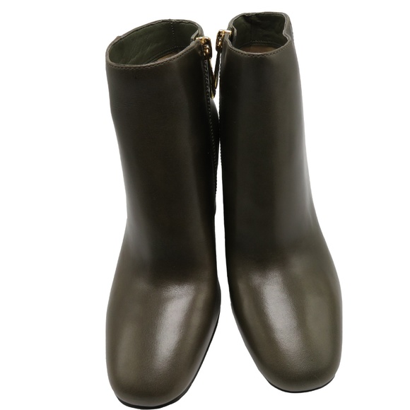 Michael Kors Elaine Leather Bootie Olive - Picture 3 of 6